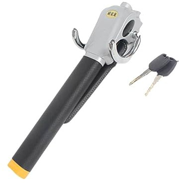 FUNOMOCYA Blocca Volante Meccanico Per Auto Blocco Sterzo Antifurto Pieghevole Adatto Per Suv E Camion Rivestito Per Non Danneggiare Ruote