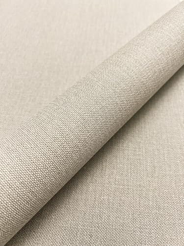 Newroom Papier Peint Intissé Taupe Aspect Lin - Moderne Uni Texture Textile pour Salon Chambre