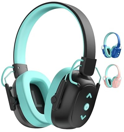 Sensory Headphones for Autism Kids Aldult, Sound Proof Ear Hearing Protection Noise Cancelling Ear Muff, 29dB SNR Noise Reduction 80H Playtime Bluetooth 6.0 Earmuff for Shooting Gun Range(Black)