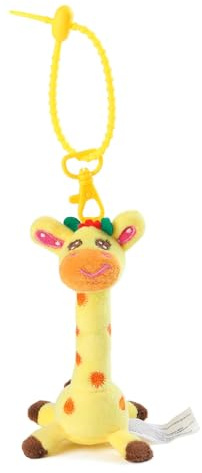 Edencomer Giraffe Plüsch Schlüsselanhänger, Kuscheltier Rucksack Geschenk | Plüschtier-Anhänger für Rucksack oder Tasche, Babyschale Spielzeug, Bag Charm, Geschenk für Kinder und Erwachsene