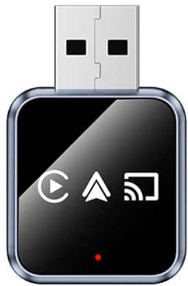 ZYKEJJDDAK 3 in 1 Adattatore Dongle USB per auto con cavo a Dongle Bluetooth compatibile per Smartphone Adattatore per auto in metallo e vetro