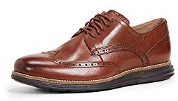 Cole Haan Men's Original Grand Wingtip Oxfords, Brown Woodbury Ivory Tan, 7 UK