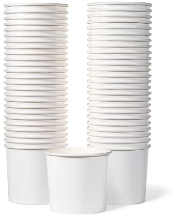 MATICAN Coupes à Glace en Papier - 50 pièces, Bols Jetables de 320 ml pour Desserts Chauds ou Froids