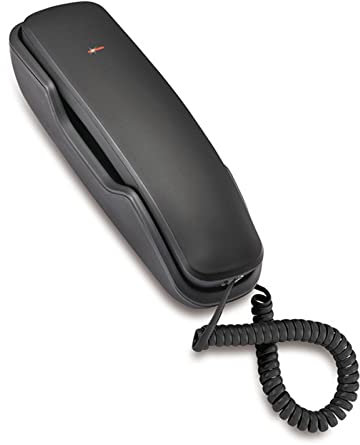 Téléphone Fixe Filaire, Téléphone Mural Anti-interférence avec Haut-Parleur, Dernier Numéro Recomposé, Mise en sourdine pour Maison, Bureau, Hôtel.(Noir)