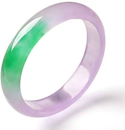 AKT Damen Jade Armreif Natürlich Smaragd Schmuck Zubehör, Glückliches Elegantes Veilchen,62-64mm