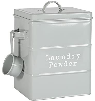 Harbour Housewares Vintage Metall -Wäschereipulverkanister - Grau