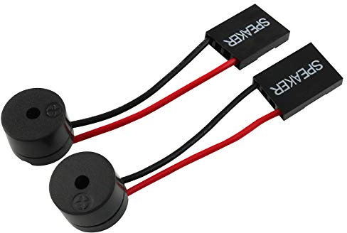 AXLIZER 2PCS PC Motherboard Internal Speaker, Computer Motherboard Built-in Speaker, Alarm Buzzer, Black, 2.36 Inch, Wired, Mono, 1 Watt, Plastic, Limited Warranty