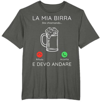 la mia birra sta chiamando birra regalo Birraio Birreria Maglietta
