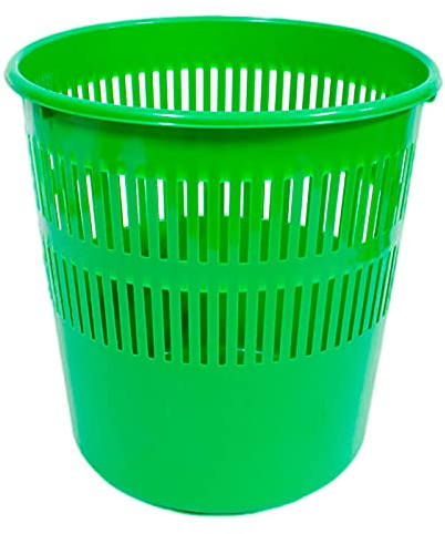 Acan Tradineur - Papelera de plástico con rejilla 28 x 27 cm, cubo de basura multiuso para oficina, hogar (Color surtido)