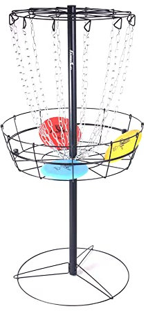 Gamesun Disc Golfkorb, Disc Golf Target mit 3 Scheiben, PDGA Standardgröße Disc Golf Target mit 12 Heavy Duty Ketten