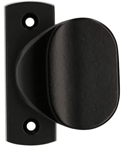KOTARBAU® Pomello a sfera con targhetta corta per porte e porte, colore nero