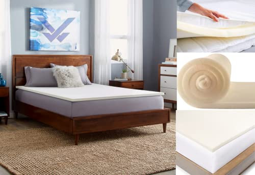 TheWhiteWater - Mattress Topper – 100% Real Memory Foam – (5 CM Thick) Luxury Comfortable Orthopaedic – (King Bed) – Extra Soft Pressure Release Mattress Protector – Foam ONLY (King - 5 cm)
