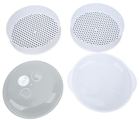 Vaporiera, Forno a microonde multiuso Bianco per la casa per panini al vapore(Doppio strato medio)