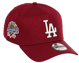 New Era 9Forty A-Frame Cap MLB Baseball Kappe rotes Design Teamlogo gebogener Schirm verstellbar