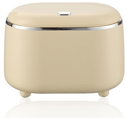 xiaoxianxian Poubelle de Table 2L avec Couvercle - Mini Poubelle de Bureau pour Salon, Salle à Manger, Chambre à Coucher, Salle de Bain (Jaune)
