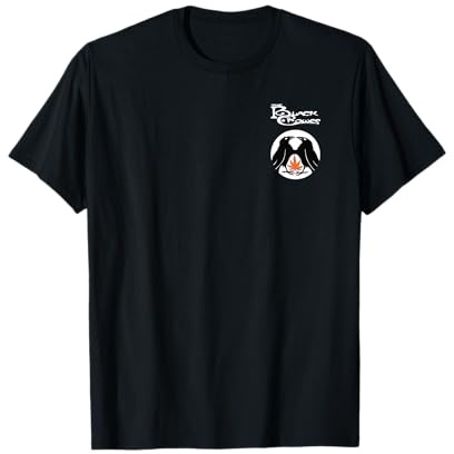 Official Black Crowes 2 Crowes Orange Leaf Black T-Shirt