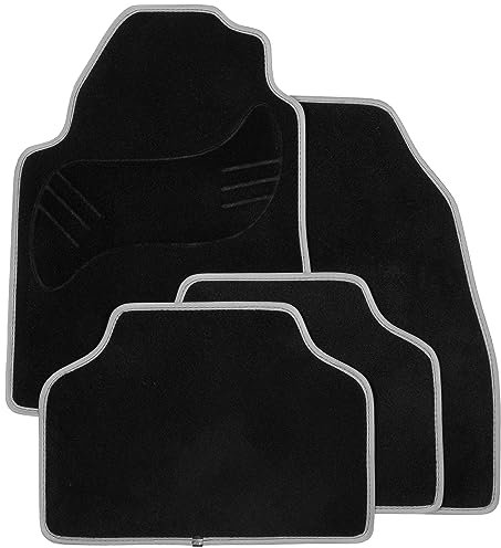 DBS - Tapis de Voiture - Universel - Antidérapant - 4 Pièces : Avant + Arrière - Tapis de Sol Automobile - Haute Qualité - Blanc