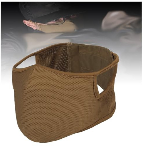 Fotrsta Masque en Silicone De Tir Tactique en Plein Air, Masque Souple élastique Respirant, Demi-Masque Airsoft De Chasse à Cheval pour L'extérieur, BBS, Paintball, Tir