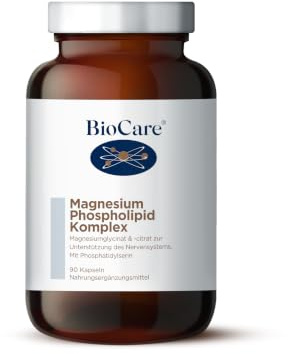 BioCare Magnesium Phospholipid Complex, 90 Kapseln | Magnesium und Lecithin, Für die Normale Funktion des Nervensystems, Vegan