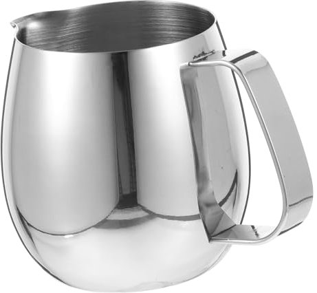 LIFKOME Pichet Mousseur à Lait Acier Inoxydable 304 Épais 420ml Outil Latte Art Professionnel Tasse à Expresso Pour Baristas Café Cuisine