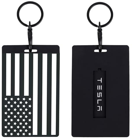 OOzie Schlüsselkartenhalter für Tesla Model 3 und Tesla Model Y,Autoschlüssel Hülle Cover,Schlüsselanhänger,Schlüsselhülle Abdeckung,Kartenhülle,Schutzhülle,Schlüsselanhänger Schutz,BlackB