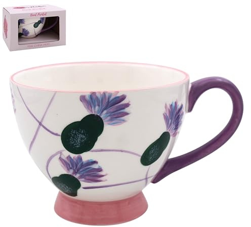 Lesser & Pavey - Taza con pies bellamente diseñada | Tazas con pies para té y café con grandes diseños británicos | Tazas de café de cardo y tazas de té para el hogar, la oficina o las tiendas -