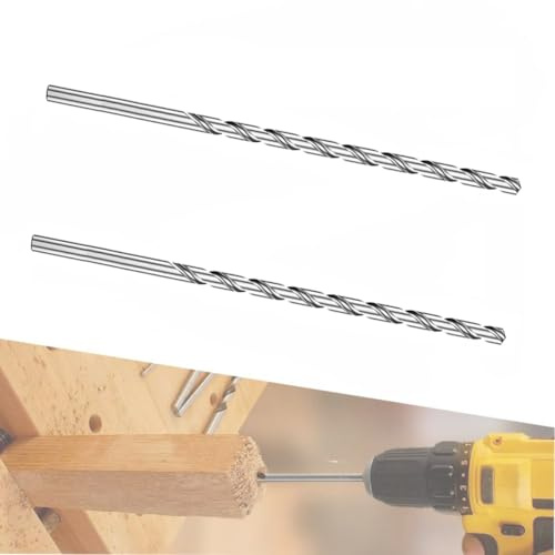 RMTCEG 2 Stück 250MM x 7MM Spiralbohrer Hss Bohrer Set, 250MM Extra Lange Hss Direkt Schaft Bohrer Bit (7MM)