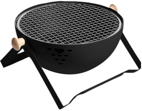 Holzkohle-BBQ-Grill – Gusseisen-Holzkohlegrill, Faltbarer Campinggrill | Faltbarer Grillofen, Camping-BBQ-Ofen, Holzkohleofen Für Zuhause, Kochen