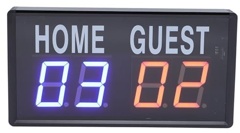 Annadue Tragbare Digitale LED Anzeigetafel, Elektronischer Punktezähler mit Fernbedienung für Spiele Cornhole/Basketball/Baseball/Tennis/Volleyball (EU-Stecker)