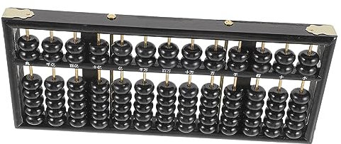 Abaodam Ábaco De Madera para Niños 13 Dígitos Marco Negro Vintage con 7 Cuentas Educativo para Aprendizaje y Cálculo Matemático Infantil