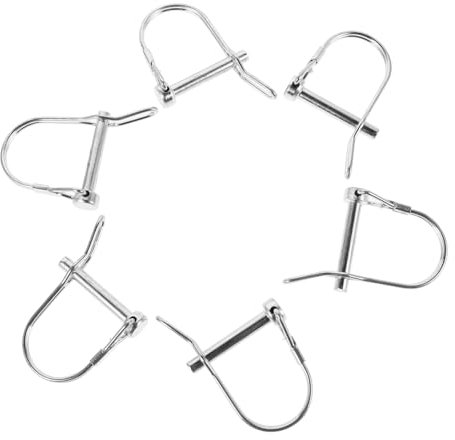 Abaodam D-förmige Sicherungsbolzen Metall 6x40mm Für Anhängerkupplung Boot Traktor Verriegelungsbolzen Mit Schnellverschluss 8 Stück