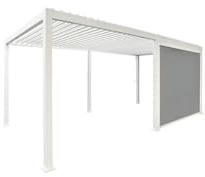 Green Spirit Pergola Sonnenrollo Mirador für 3m Pergola Classic & Deluxe - Weiß, Windschutz, Sonnenschutz, Sichtschutz Paneel