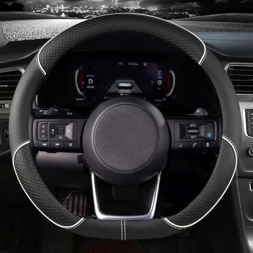 OZFRVXUG Leder Auto Lenkrad Abdeckung Für VW Golf VII Sportsvan Minivan 2012-2020, Anti rutsch Bequem Lenkradbezug, Innenraum Auto-Dekor Zubehör,D-B