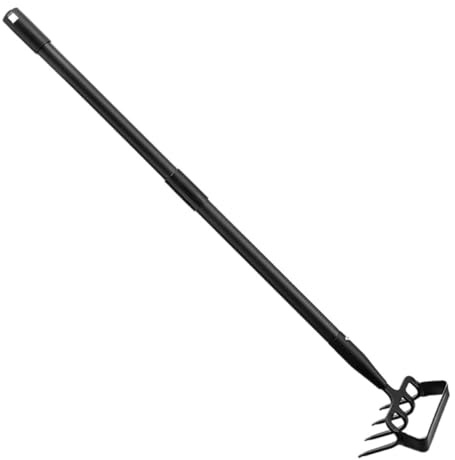 Tofficu Rastrillo De Jardín Multifuncional para Desmalezar Azada De Acero Inoxidable De 1.2m Herramienta De Jardinería Ergonómica Adecuado para Aflorar Suelo y Quitar Malezas Resistente y Duradera