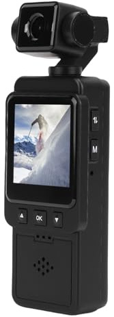 Jectse Cámara de Vlogging de 1080p, Cámara de Acción de Mano de Estabilización Inteligente de Múltiples Eje, Videocámara de Pocas Rotatable de 270 °+180 ° para Filmar Video Vlog de