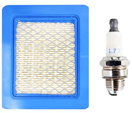 Luftfilter & Zündkerze für Rasenmäher mit Briggs & Stratton Quantum Motor 625 650 675 Ersetzt 491588 399959 491588S Wolf 2058411, Champion RJ19LM / NGK B2LM