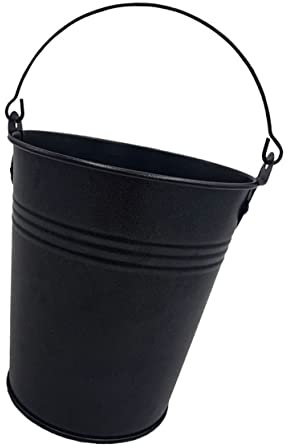 YOSADIER Cubo para Barbacoa De Hierro con Asa Contenedor Resistente para Goteo De Grasa Parrillas Fácil Limpieza para Uso Al Aire BBQ