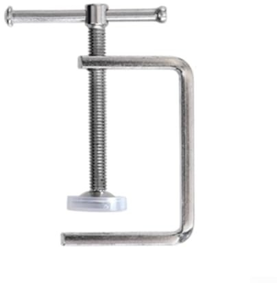 Niceminiwall Steel G-Clamp F-Clip Clamping Device for Woodworking and Carpentry, Firm Grip with Non-Slip Rubber Protection, Adjustable 46mm-147mm Range for Cutting Drilling(A)