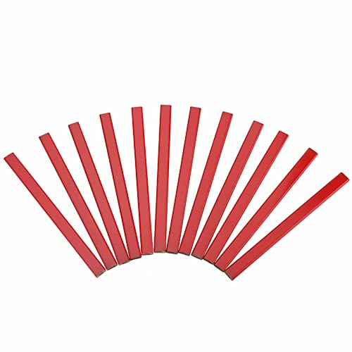 Depisuta Lápices de Carpintero de Plomo Negro y Rojo, 72 Piezas, Herramientas de Marcado de Carpintería de para Constructores y Carpinteros