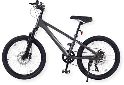 Buxibo - Fahrrad Laguna - Kinder-Mountainbike - Aluminiumlegierungsrahmen - 20 Zoll - Grau