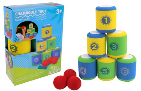 BLUE SKY - Revuelve Todo - Juego al Aire Libre - 043275 - Espuma - Juguete Infantil - Interior y Exterior - Juego de Lanzamiento - Kermesse - Cumpleaños - Jardín - Desde 3 años