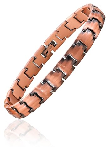MagEnergy Bracelet en Cuivre Pur 100% Naturel – Fait Main – Taille Ajustable – Cadeau Élégant pour Homme & Femme
