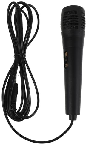 OUNONA Microfono Dinamico Professionale con Cavo, Microfono per Cantare per Uso su Palco e Amplificatore, Realizzato in Metallo Nero