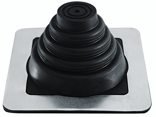 FOLNET Rohrmanschette Dachdurchführung Kabel- Rohrdurchführung Dichtungsflansch für Blechdachdeckungen EPDM 3 bis 724 mm Blechpfannen Trapezblech Doppelstehfalz (EPDM quadratisch, 6 mm - 70 mm)