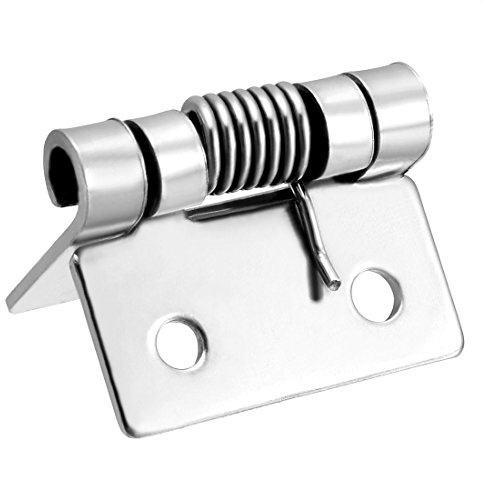 sourcing map Self Closing Spring Hinge 0.98 Stainless Steel Brushed DIY Hardware for Door Cabinet Small Box 5pcs Per Pack | for Door Cabinet Small Box 5pcs Per Pack