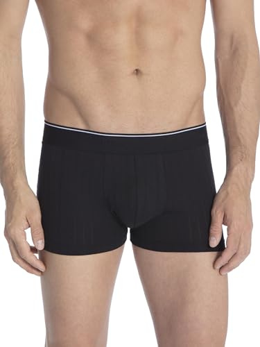CALIDA Pure & Style Boxershorts för män, med maskulin nåldragsko, andas, snabbtorkande och lukthämmande, svart, 52-54
