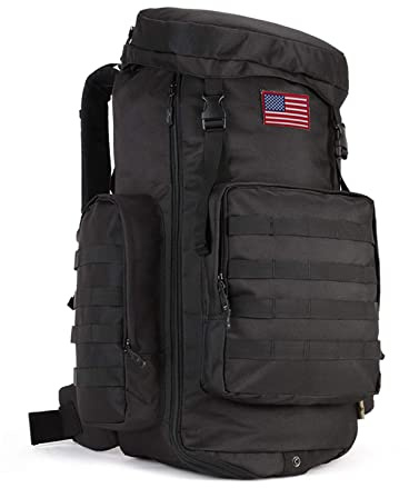 outdoor plus Extra Large Camping Backpack For Men, Military Molle Hiking 2 Daypack 60L70L85L Waterproof Backpacking Rucksack