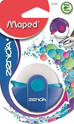 Maped Zenoa Radiergummi 100% geschützt mit drehbarem Etui Farbe blau