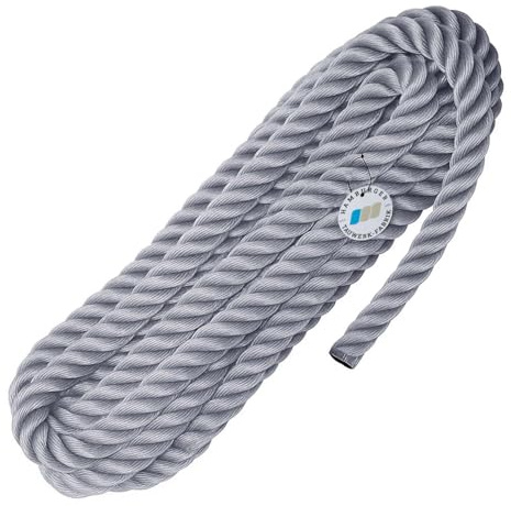 Handlaufseil/Absperrseile - 30mm -Soft Touch - 4fach geschlagen Farbe: grau - 3 Meter