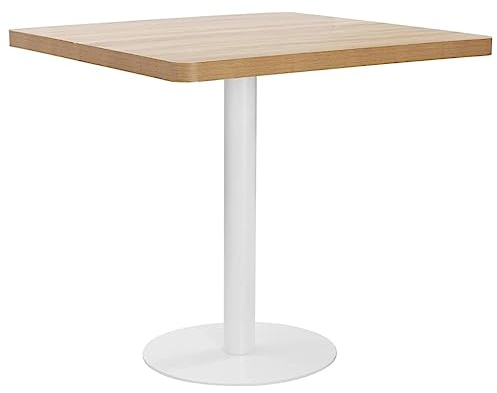 vidaXL Bistrobord ljusbrun 80X80 cm MDF